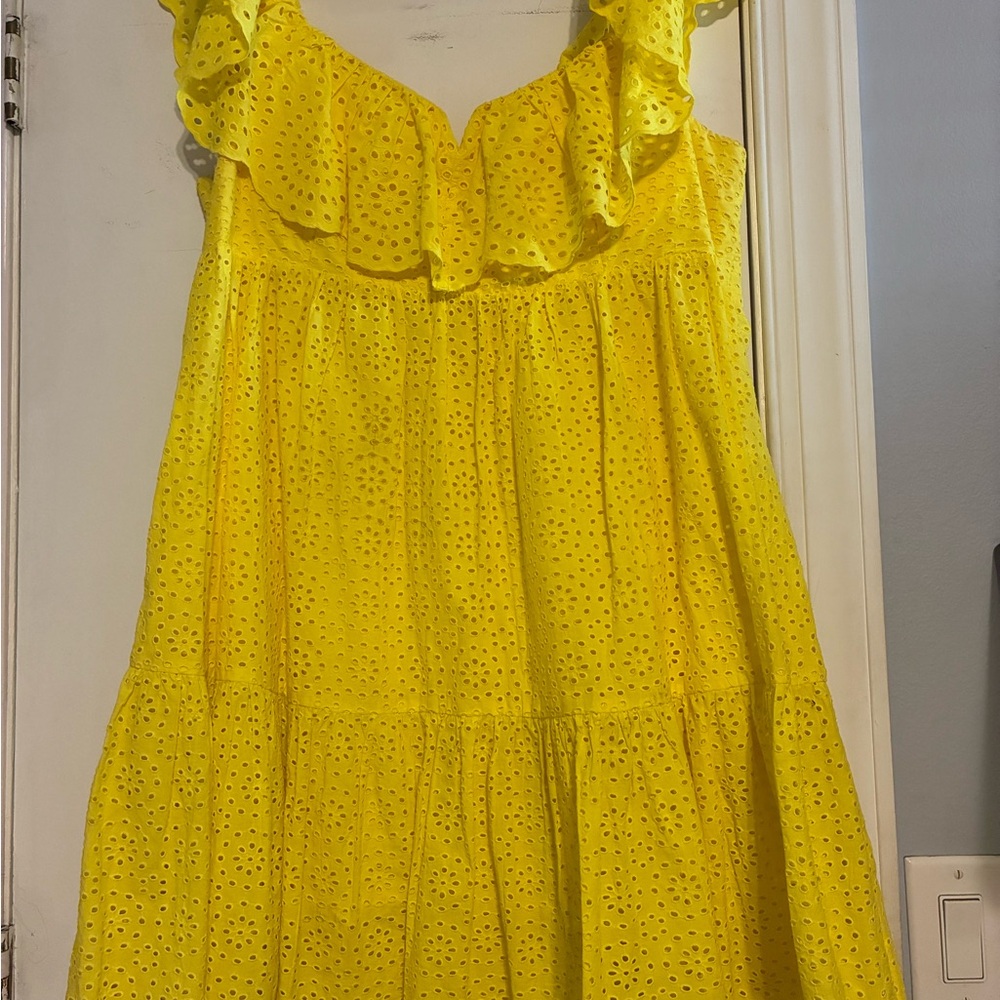 Lilly Pulitzer Sunny Yellow Eyelet Ruffle Dress